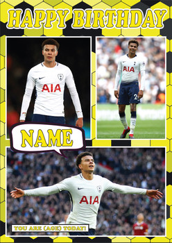 Dele Alli Celebrity Fan Football Birthday Card