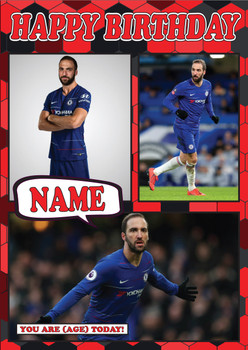 Higuain Celebrity Fan Football Birthday Card