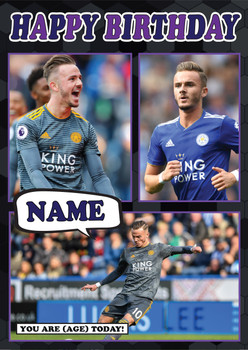 James Maddison Celebrity Fan Football Birthday Card James Maddison Celebrity Fan Football Birthday Card