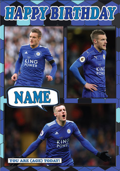 Jamie Vardy  Celebrity Fan Football Birthday Card
