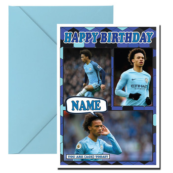 Leroy Sane Celebrity Fan Football Birthday Card Leroy Sane Celebrity Fan Football Birthday Card