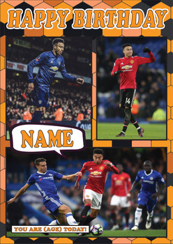 Lingard Celebrity Fan Football Birthday Card Lingard Celebrity Fan Football Birthday Card