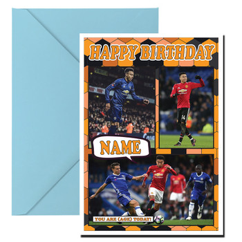 Lingard Celebrity Fan Football Birthday Card Lingard Celebrity Fan Football Birthday Card