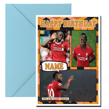 Mane Celebrity Fan Football Birthday Card