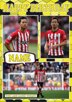 Maya Yoshida Celebrity Fan Football Birthday Card