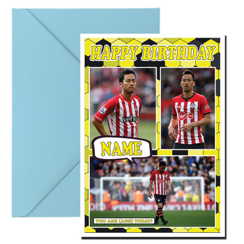 Maya Yoshida Celebrity Fan Football Birthday Card