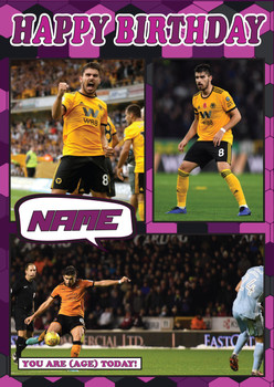 Ruben Neves Celebrity Fan Football Birthday Card