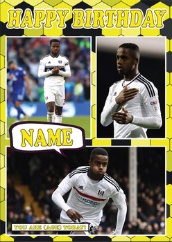 Ryan Sessengon Celebrity Fan Football Birthday Card