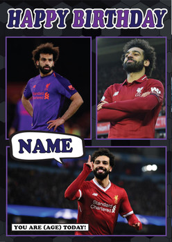 Salah Celebrity Fan Football Birthday Card