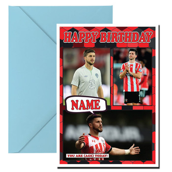 Shane Long Celebrity Fan Football Birthday Card