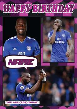 Sol Bamba Celebrity Fan Football Birthday Card