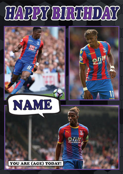 Wilfried Zaha Celebrity Fan Football Birthday Card