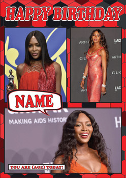 Naomi Campbell Mc1308 Birthday Card Naomi Campbell Mc1308 Birthday Card