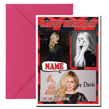 Avril Lavigne Celebrity Fan Birthday Card