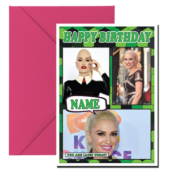Gwen Stefani Celebrity Fan Birthday Card