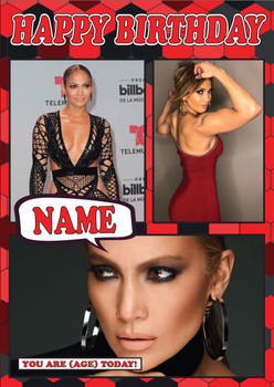 Jennifer Lopez Celebrity Fan Birthday Card