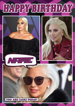 Lady Gaga Celebrity Fan Birthday Card