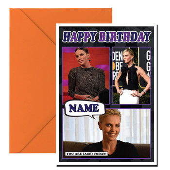 Charlize Theron Mc1118 Birthday Card Charlize Theron Mc1118 Birthday Card