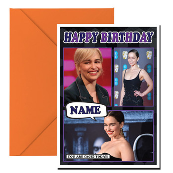 Emilia Clarke Mc1122 Birthday Card Emilia Clarke Mc1122 Birthday Card