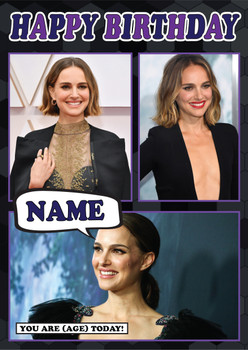 Natalie Portman Mc1147 Birthday Card Natalie Portman Mc1147 Birthday Card