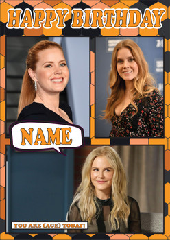 Amy Adams Celebrity Fan Birthday Card Amy Adams Celebrity Fan Birthday Card