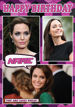 Angelina Jolie Celebrity Fan Birthday Card