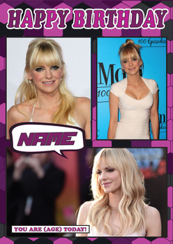 Anna Faris Celebrity Fan Birthday Card