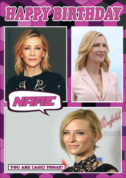 Cate Blanchett Celebrity Fan Birthday Card