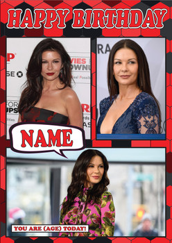 Catherine Zeta-Jones Celebrity Fan Birthday Card