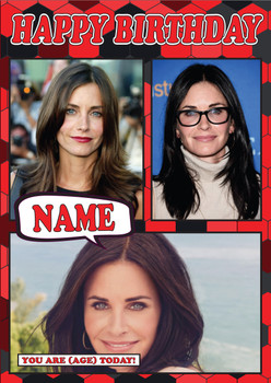 Courteney Cox Celebrity Fan Birthday Card