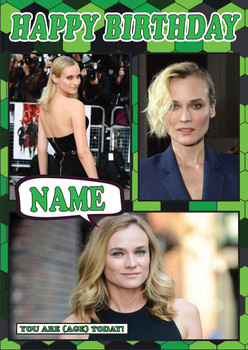 Diane Kruger Celebrity Fan Birthday Card Diane Kruger Celebrity Fan Birthday Card