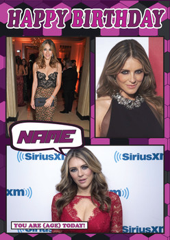 Elizabeth Hurley Celebrity Fan Birthday Card Elizabeth Hurley Celebrity Fan Birthday Card
