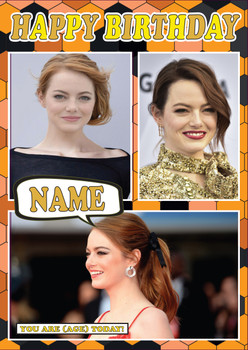 Emma Stone Celebrity Fan Birthday Card