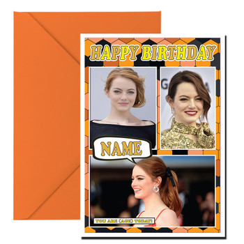 Emma Stone Celebrity Fan Birthday Card