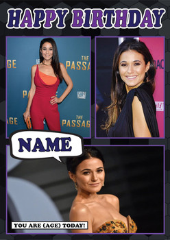 Emmauelle Chriqui Celebrity Fan Birthday Card