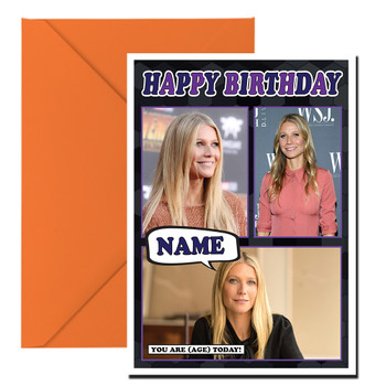 Gwyneth Paltrow Celebrity Fan Birthday Card