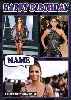 Halle Berry Celebrity Fan Birthday Card