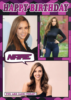 Jessica Alba Celebrity Fan Birthday Card