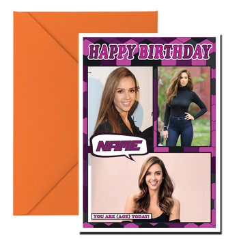 Jessica Alba Celebrity Fan Birthday Card