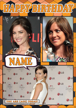 Jessica Stroup Celebrity Fan Birthday Card