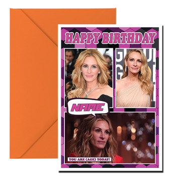 Julia Roberts Celebrity Fan Birthday Card