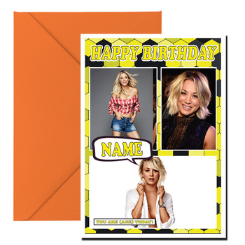 Kaley Cuoco Celebrity Fan Birthday Card