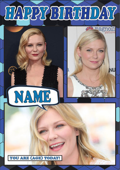 Kirsten Dunst Celebrity Fan Birthday Card