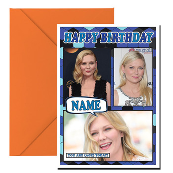 Kirsten Dunst Celebrity Fan Birthday Card