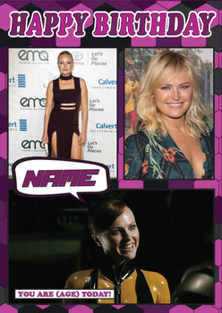 Malin Akerman Celebrity Fan Birthday Card