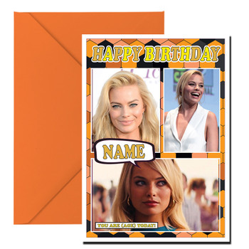 Margot Robbie Celebrity Fan Birthday Card Margot Robbie Celebrity Fan Birthday Card