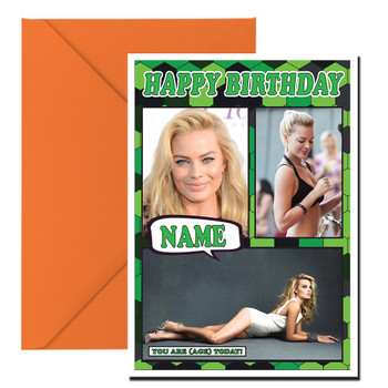 Margot Robbie 2 Celebrity Fan Birthday Card Margot Robbie 2 Celebrity Fan Birthday Card
