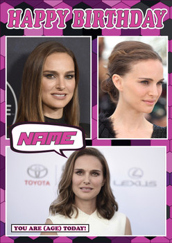 Natalie Portman Celebrity Fan Birthday Card Natalie Portman Celebrity Fan Birthday Card