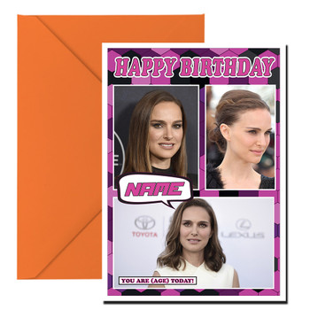 Natalie Portman Celebrity Fan Birthday Card Natalie Portman Celebrity Fan Birthday Card