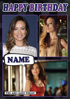 Olivia Wilde Celebrity Fan Birthday Card Olivia Wilde Celebrity Fan Birthday Card